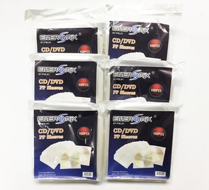 100 200 500 CD Folienhüllen Nylon Plastik Sleeve mit Lasche Verschlusskappe - Bild 1 von 8