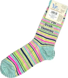 Novelty Socks “Shhh…I’m Over-thinking” Funny Unisex BRAND NEW Perfect Gift - Picture 1 of 5