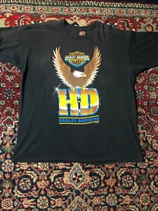Vintage 90s Harley-Davidson Eagle T shirt size XL  Bikes fun-wear MADE IN USA  - Picture 1 of 6