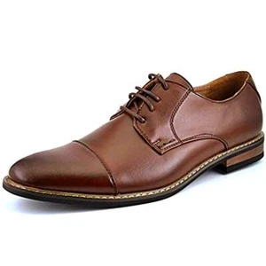 Men's Formal Oxford Wingtip Lace Up Dress Business Party Wedding Shoes Wide Size - Picture 1 of 14