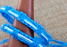 Friendship Bracelet Blue Cord Hemp Braided Wristband Adjustable Boho Mens Womens