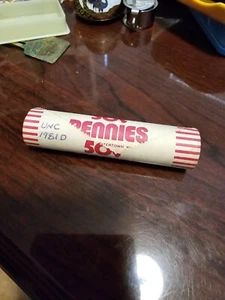 1981-D *Original Bank Wrapped *Uncirculated Lincoln Cent Rolls -OBW Penny (X) - Picture 1 of 4