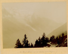 France, Le Mont Blanc vu du sentier de la Flgre  Vintage citrate print.  T