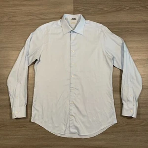 Suitsupply Traveller Dress Shirt Mens 16.5 42 Slim Fit Light Blue Button Up - Picture 1 of 11