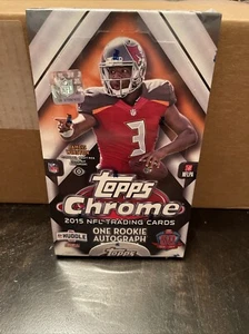 2015 Topps Chrome Football Factory Sealed Hobby Box 1 Rookie Autograph per box - Picture 1 of 2