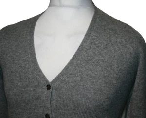 Marie Lund Copenhagen Womens Button-Front Wool Cardigan - S - Grey - Knitted Top - Picture 1 of 11
