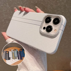 For iPhone 15 Pro Max 14 13 12 Shockproof Carbon Fiber Texture Slim Phone Case - Photo 1 sur 15