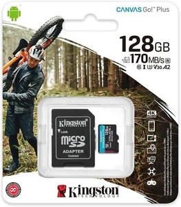 Kingston 128GB microSDXC Canvas Go Plus 170MB/s Read UHS-I, C10, U3, V30, A2/... - Picture 1 of 1