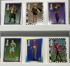 (6x) BARBIE TRADING CARD MATTEL 1992, KEN AND HIS FASHIONS 1990 CARD