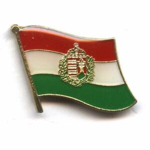 Wholesale Pack of 24 Hungary Crest Country Flag Bike Hat Cap lapel Pin 