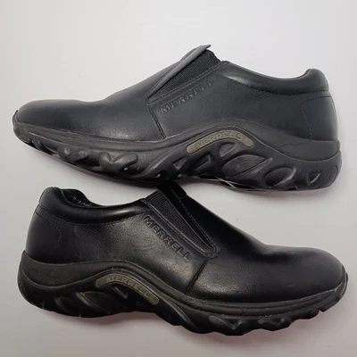 Zapatos sin cordones Merrell para hombre Jungle Moc medianoche de cuero negro J60889 talla 9 Foto 1 de 4