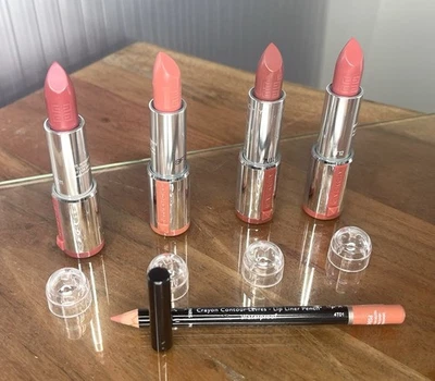 Paquete de 4 lápices labiales Givenchy Nude Le Rouge Deep Velvet 102, 103, 109, 105 delineador Foto 1 de 4