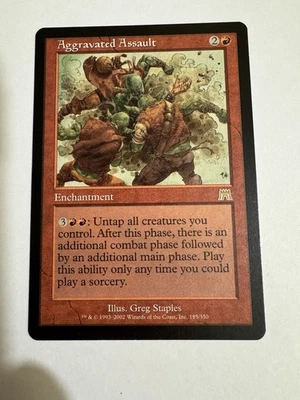 Magic the Gathering Aggravated Assault 185/350 (Onslaught) - Image 1 of 2