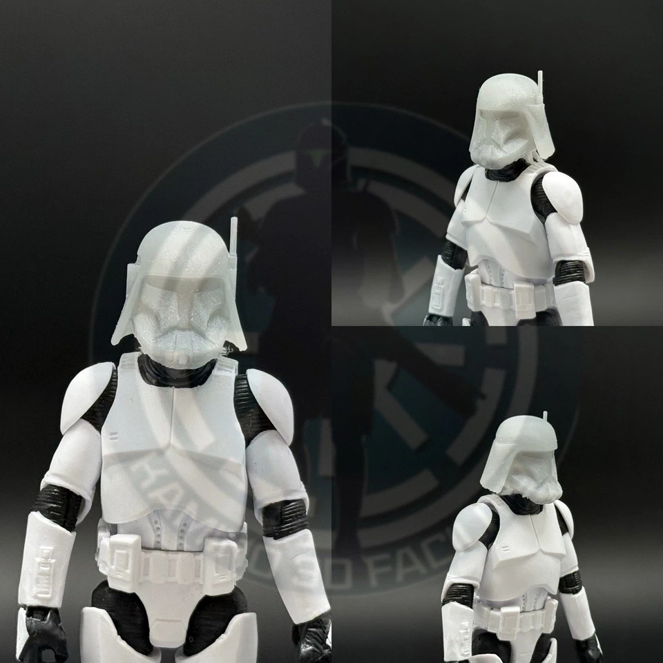 星球大战 1/18 定制 Kota 头盔适用于克隆部队黑色系列 3.75 — 第 1/1 张图片