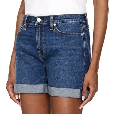 HUDSON Woman’s Mid-Rise Premium Denim Jeans Cuffed Hem Shorts - Image 1 of 4