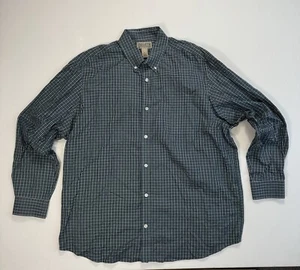 Duluth Trading Men’s XL Button Down Shirt Navy Green White Work Outdoor Cabin - Picture 1 of 7