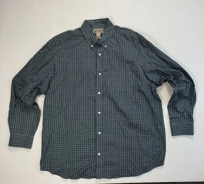 Duluth Trading Men’s XL Button Down Shirt Navy Green White Work Outdoor Cabin - Image 1 of 4