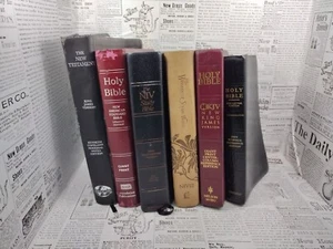HOLY BIBLE GIANT. Lot of 6: -Oxford -Niv -Nelson -Zondervan -Nasb -KJV - Picture 1 of 24