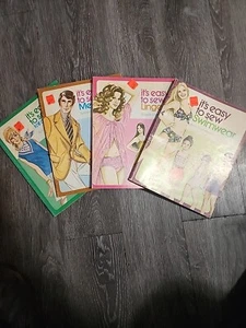 Vtg Lot Of 4 Sewing Pattern Books Women, Men, Lingerie & Swimming "Easy To Sew" - Picture 1 of 5