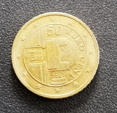 Pièce de 50 cent euro AUTRICHE 2002 circulée (N° 2) - Photo 1/2