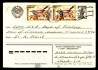 MayfairStamps Russia 1982 to Madison WI Uprated Pair of Birds Stationery Cover a