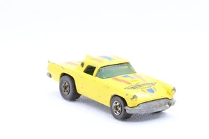 Vintage 1977 Mattel Hot Wheels '57 T Bird Yellow Thunderbird Hong Kong Porthole - Picture 1 of 7