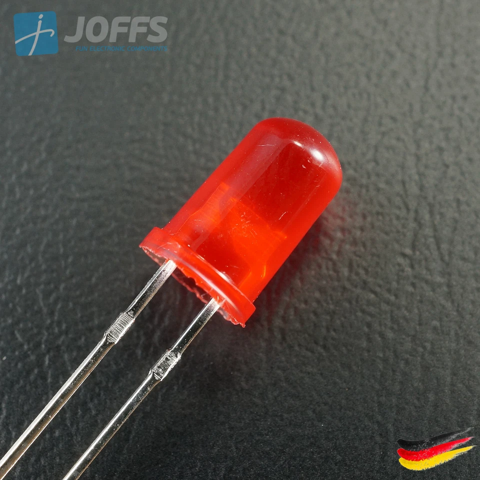Leuchtdiode LED - 5MM - RUND - Weiß KLAR / Grün, Blau, Rot, Orange, Gelb DIFFUS - Bild 1 von 1