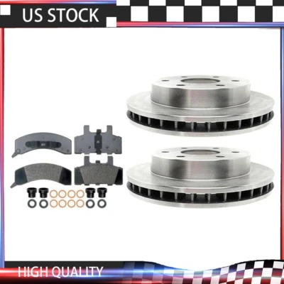 Комплект переднего тормоза для 88 - 98 Chevy GMC k1500 6 зажимных колодок и роторов пикап пригородный - Изображение 1 из 4