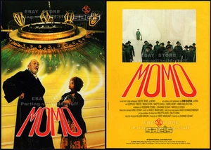 MOMO__Original 1986 Trade AD promoción/suplemento de póster__MICHAEL ENDE_JOHN HUSTON - Imagen 1 de 6