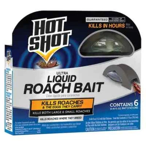 HOT SHOT ULTRA LIQUID ROACH BAIT - 6 COUNT - KILLS ROACHES FAST!! - Picture 1 of 5