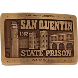 New San Quentin DOC Department Corrections Prison Rare NOS Vintage Belt Buckle - Picture 1 of 4
