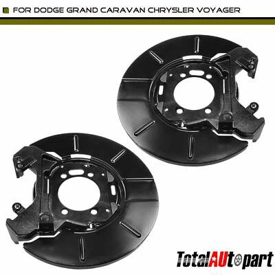 2x Placa protectora contra polvo de freno para Chrysler Town & Country Dodge Caravan trasera izquierda y derecha Foto 1 de 4