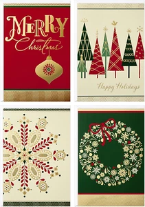 Image Arts Christmas Boxed Cards Assortment, Elegant Icons (4 Designs, 24 Cards - Picture 1 of 13