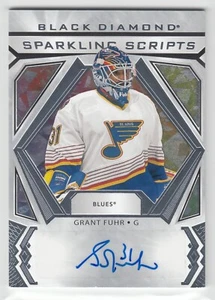 Grant Fuhr Auto ▪ 2020-21 UD Black Diamond Sparkling Scripts #SC-GF 1:162 - Imagen 1 de 2
