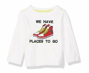 Crazy 8 Boys' Toddler Li'l Long-Sleeve Graphic Tee, Sneakers, 4T
