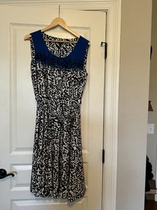 Alfani Women's Belted Dress Black and Blue Size 14 - Picture 1 of 8