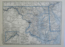 MD DE MA 1933 MARYLAND DELAWARE RAILROAD Map CHAFFEE RR  ~or~ MASSACHUSETTS RI