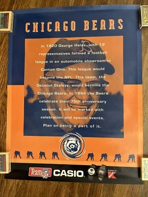 Chicago Bears 1994 NFL football George Halas poster NOS - Image 1 of 4