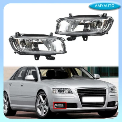 1 par de luces antiniebla halógenas para parachoques delantero Audi A8 Quattro A8 D3 2008-2010 Foto 1 de 4
