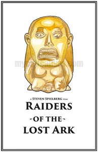 Original Indiana Jones Art Print Minimalist Blu Poster Raiders of the lost Ark - Picture 1 of 1