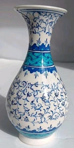 Kleine türkische handbemalte Keramikvase 5,75 x 3,25 Zoll - Bild 1 von 15