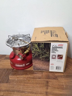 Vintage Coleman Classic Single Burner Camping Stove 502a Red Made in USA READ - Image 1 of 4