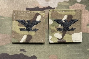 US Army COL/O6 Rank (2) OCP mit Haken Colonel ACU 7 und 3 Farben - Bild 1 von 2