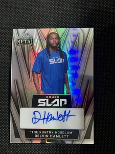 Scheda DELVIN HAMLETT "The Kuntry Hoodlum" 2025 Leaf Metal Power Slap AUTO 17/49 - Foto 1 di 2