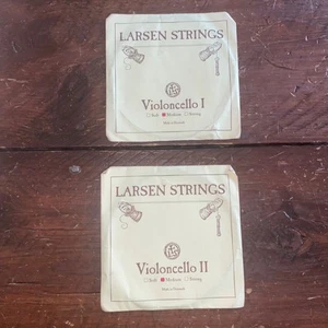 Larsen Cello Strings Violoncello One & Two Medium CLCAD Sealed Packaging - Picture 1 of 7