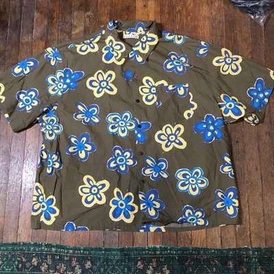 Uniqlo X Marni Floral Button Up Hawaiian Camp Shirt Men’s Size 3XL Green AOP - Image 1 of 4