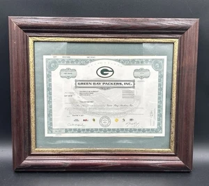 Green Bay Packers 2011 certificado original de stock común 2011 auténtico con marco - Imagen 1 de 10