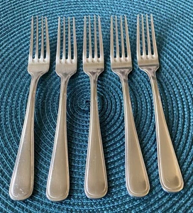 Splendide BLENHEIM 18/8 Korea Stainless Salad Forks 6 3/4" Set Of 5 - Picture 1 of 7