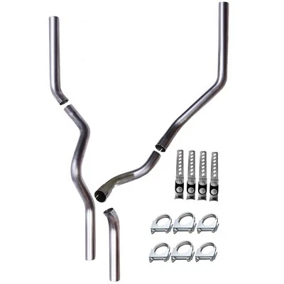 Dual 3" Conversion Exhaust kit fits 2000 Ford F-150  F-250 - Image 1 of 3