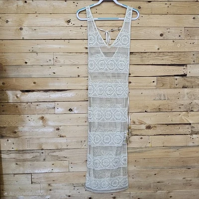 Lirio de agua transparente de encaje de ganchillo PilyQ Cover Up Midnight Joy XS S Foto 1 de 4